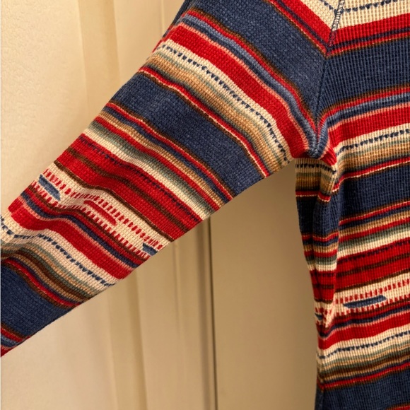 Lauren Ralph Lauren LRL Aztec Southwestern Bohemian Ruffle Waffle Knit Dress XL - Picture 6 of 8